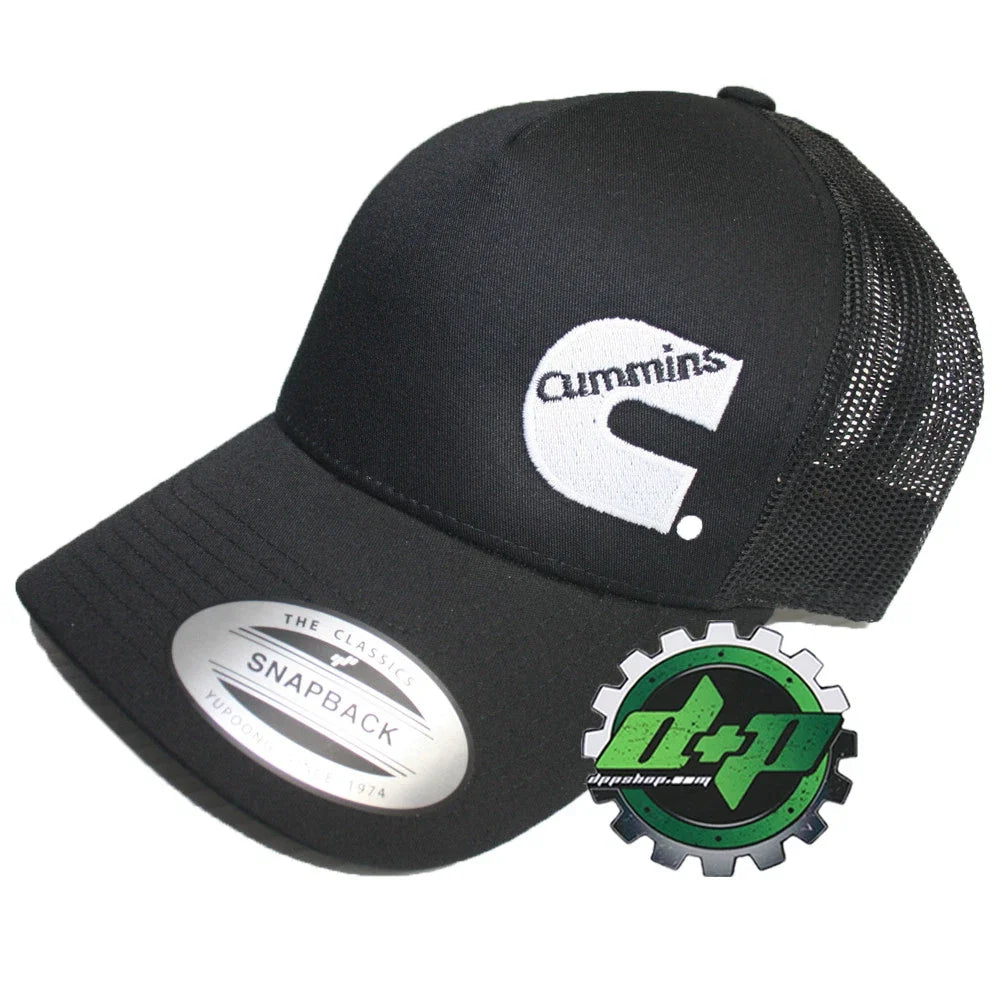Snap Back Cummins Trucker Hat - Black for Trucks