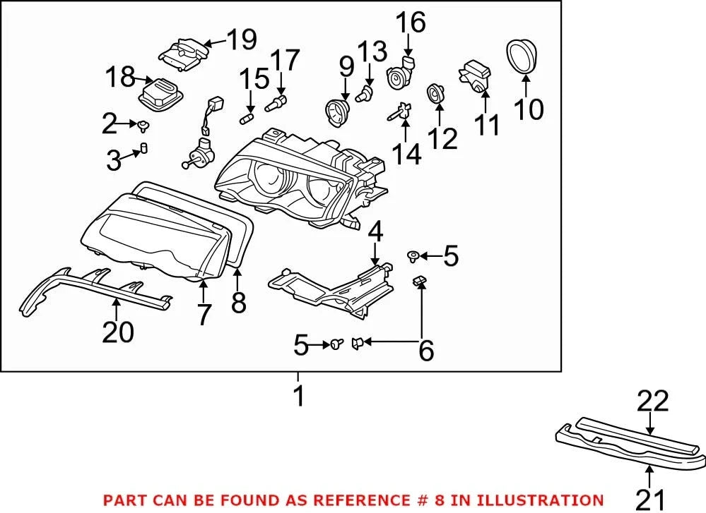 Headlight Lens Seal Gasket for BMW E46 (1998–2006)