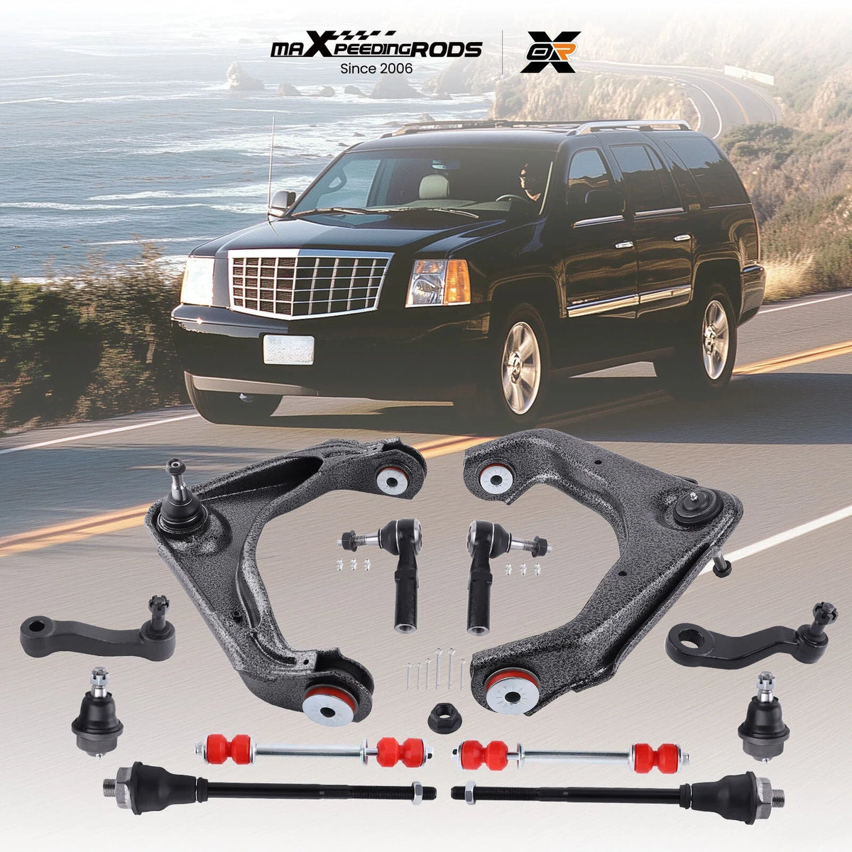 Front Upper Control Arms Suspension Kit for Silverado Sierra 2500 3500 (2007–2019)