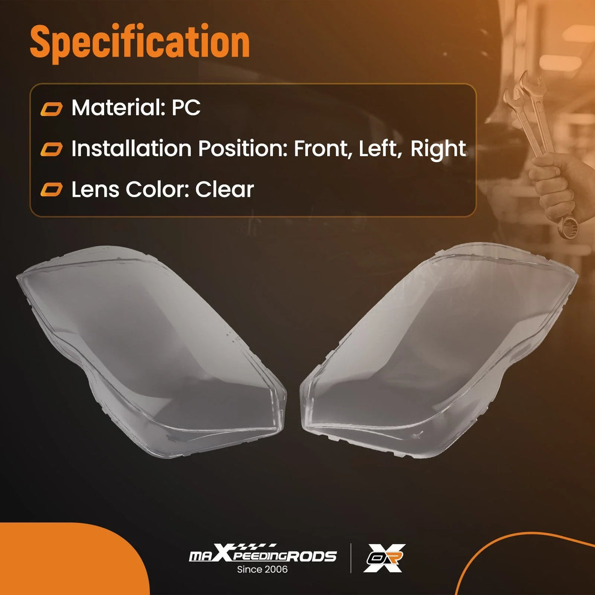 Headlight Lens Shell Cover for Mercedes-Benz GLK300 GLK350 (2013–2015)