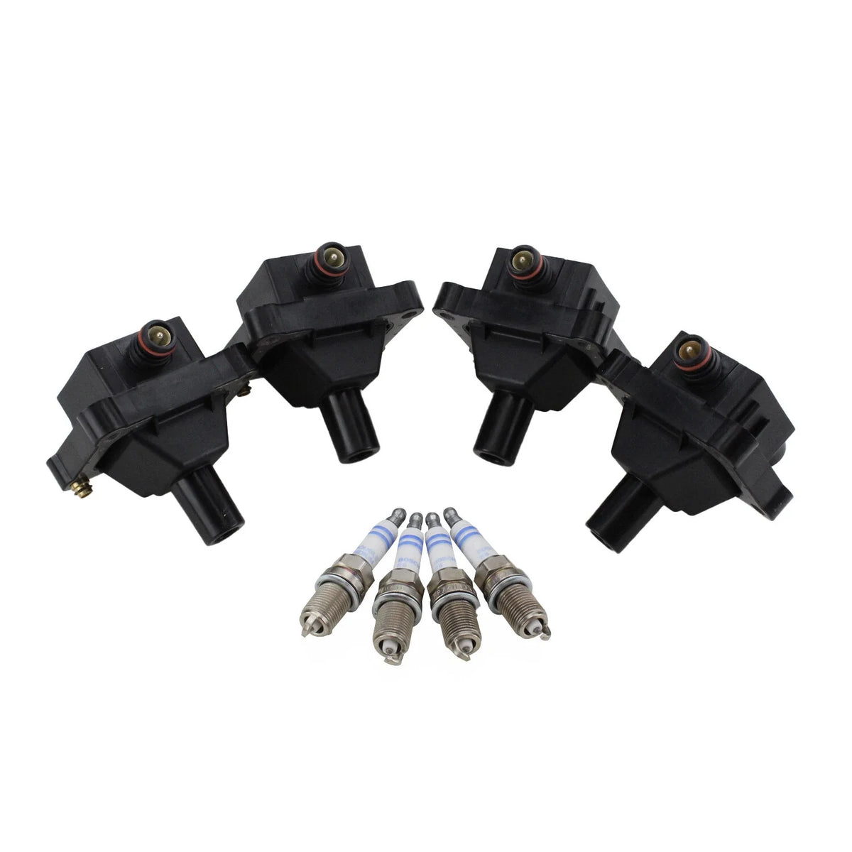 Ignition Coil Set with 4 Iridium Spark Plugs for Mercedes R170 1998-2005