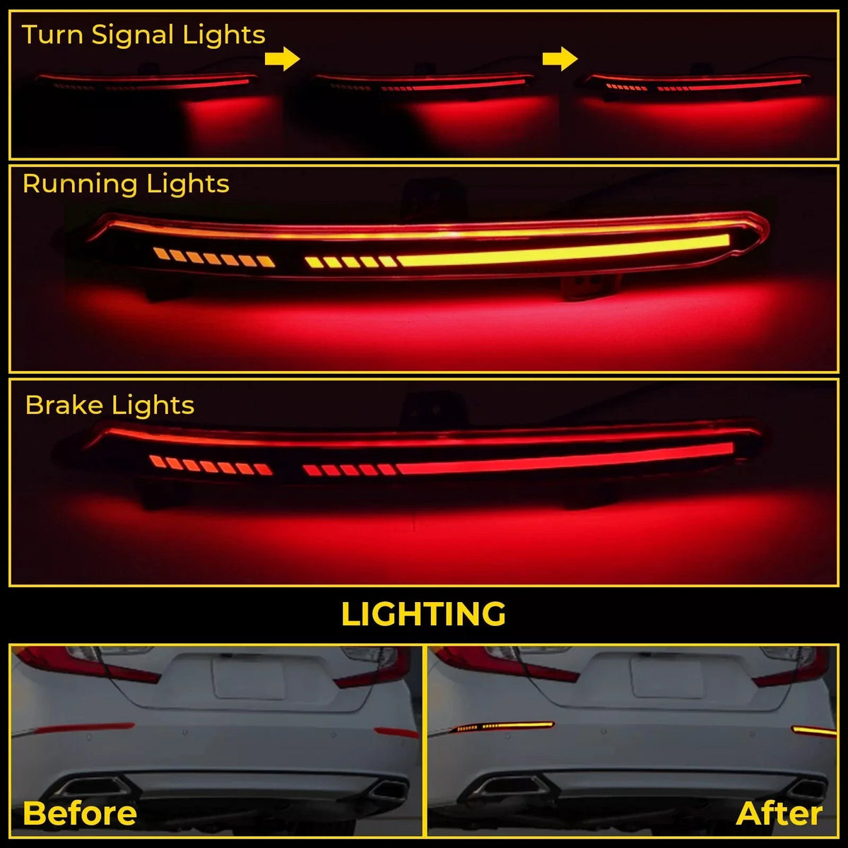 LED Reflector Tail Light for 2018–2022 Honda Accord
