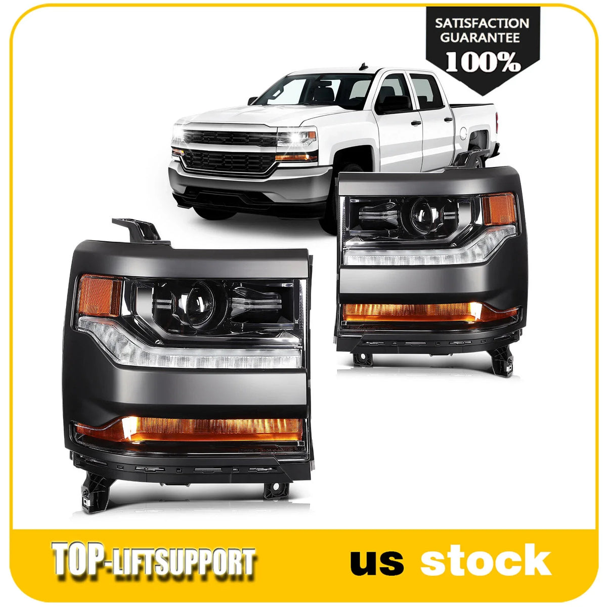 LED Headlight for Chevrolet Silverado 1500 2500 (2016–2019)