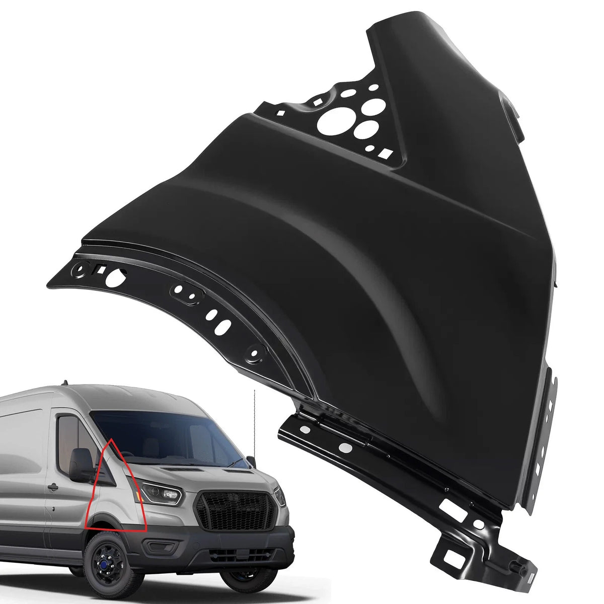 Front Right Fender Panel Steel for Ford Transit 150 250 350 (2015–2024)