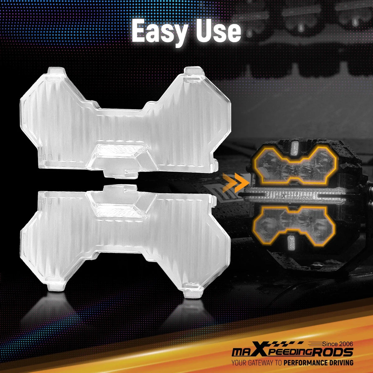 Clear Light Cover Shield for maXpeedingrods 3.5" LED Driving Light Pods