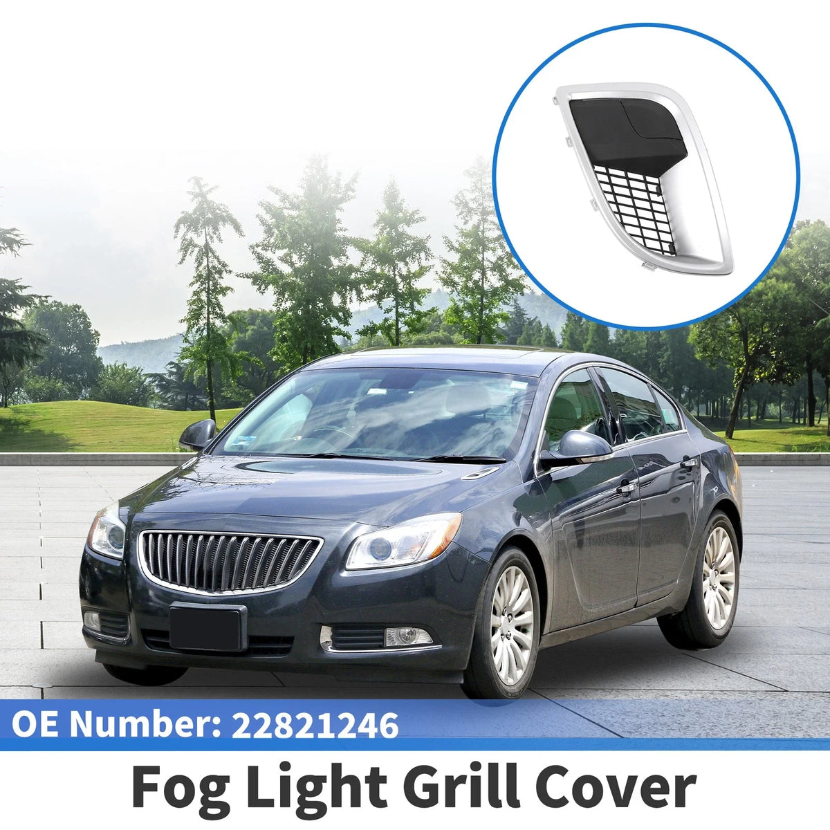 1 Pc Fog Light Grill for Buick Regal (2012–2017) No. 22821246