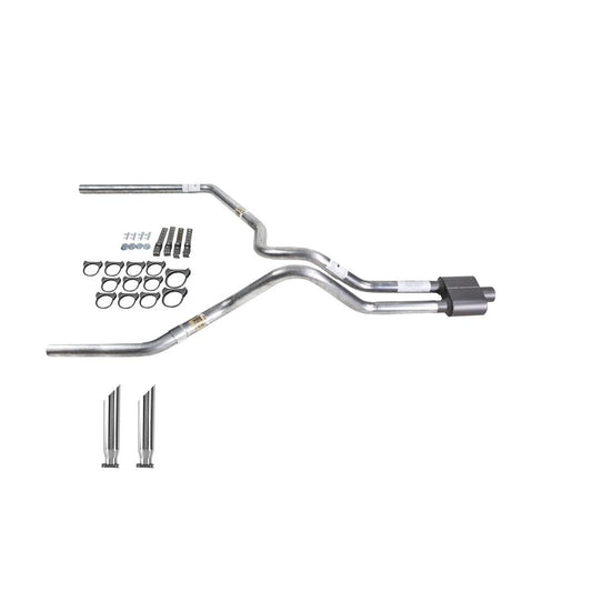 Dual Exhaust Pipe 2.5" with 1 Chamber Muffler for F150 (1998–2004)