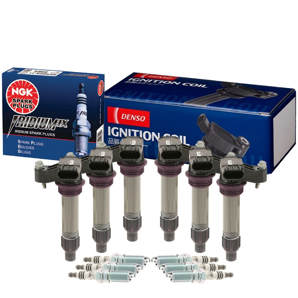 Set of 6 Ignition Coils & 6 Iridium IX Spark Plugs for Cadillac Chevy Suzuki