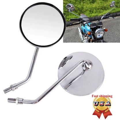 Chrome Rear View Mirrors for CB 350 450 500 550 600 650 750 900 Honda