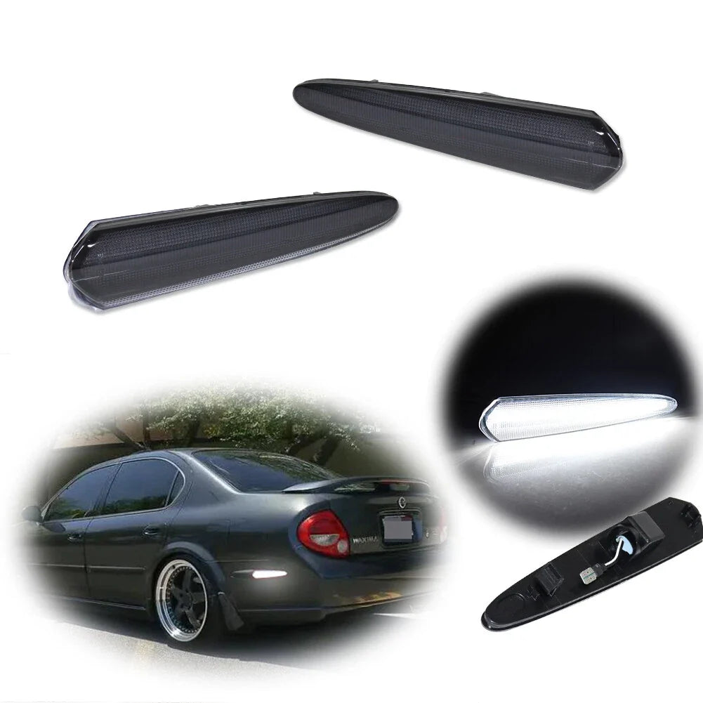 Smoked White LED Rear Side Marker Lights for Nissan Maxima (2000–2003)