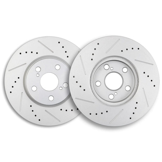 Front Drilled Brake Rotors for Toyota Corolla Matrix Pontiac Vibe (2009–2019)