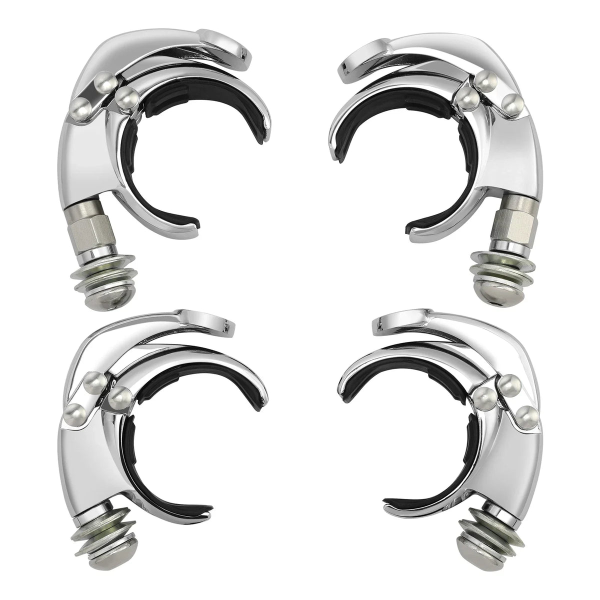 2 Windshield Clamps for Harley Fat Bob (2018–2024) & Sportster S (2021–2025)