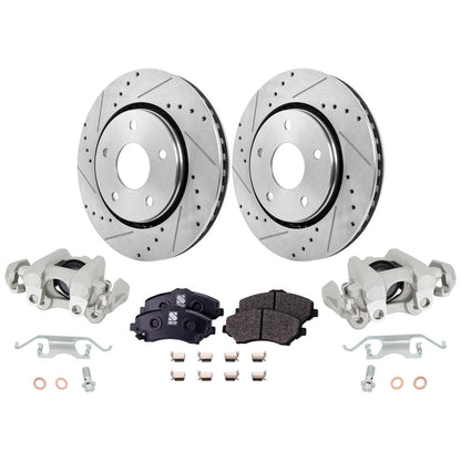 2X Front Brake Kit with Calipers for Dodge Journey (2009–2012)