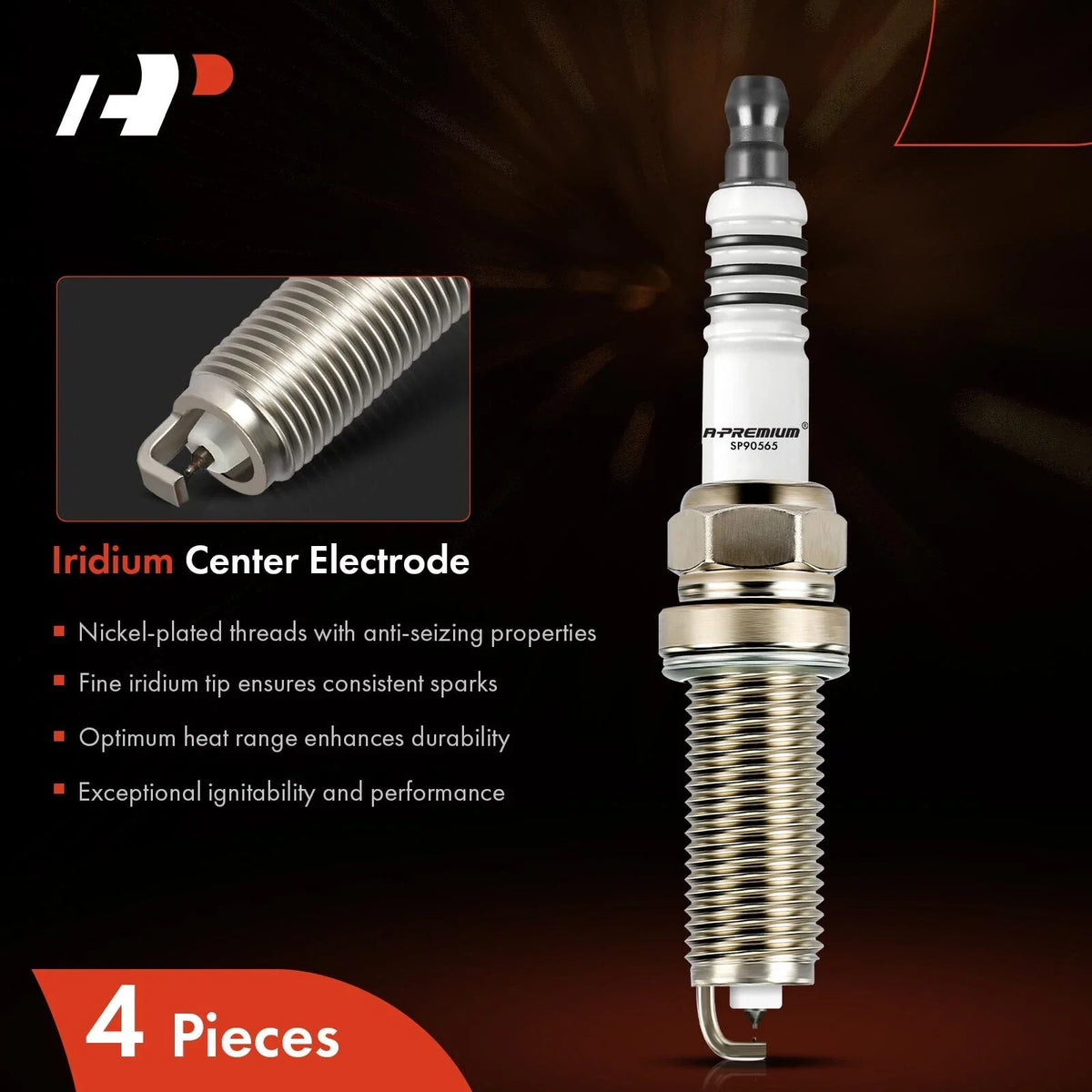 4-Pack Double Iridium Spark Plugs for Nissan Rogue (2017-2019)