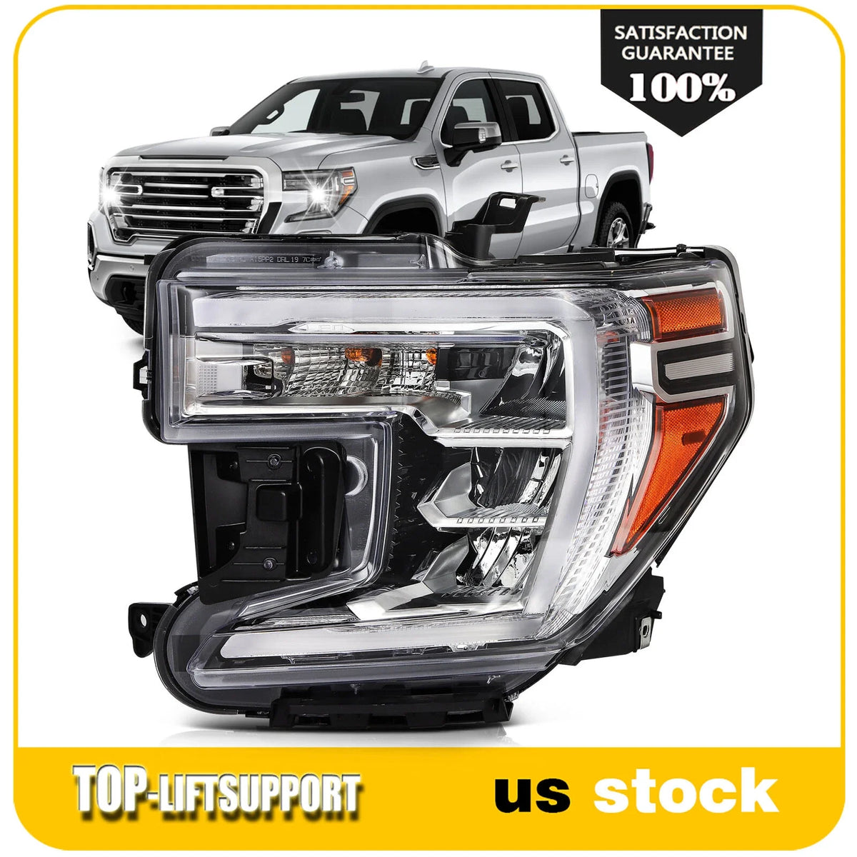 LED Left Driver Side Headlight Assembly for GMC Sierra 1500 (2019–2021)