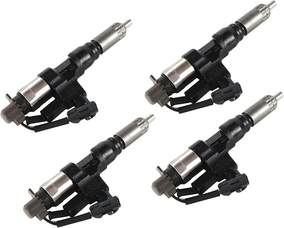 Set of 4 Diesel Fuel Injectors 095000-6601 for Hino J05E J08E