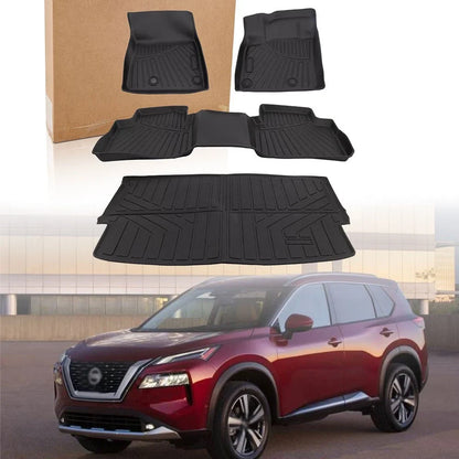 TPE Cargo Liners & Floor Mats Set for Nissan Rogue (2021-2026)