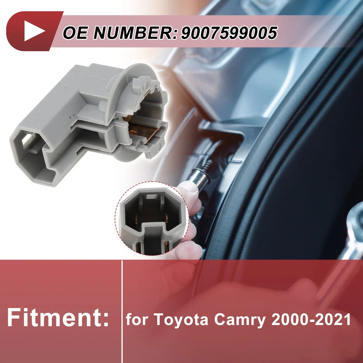 1 Pc License Plate Light Socket for Toyota Camry (2000–2021) No. 9007599005