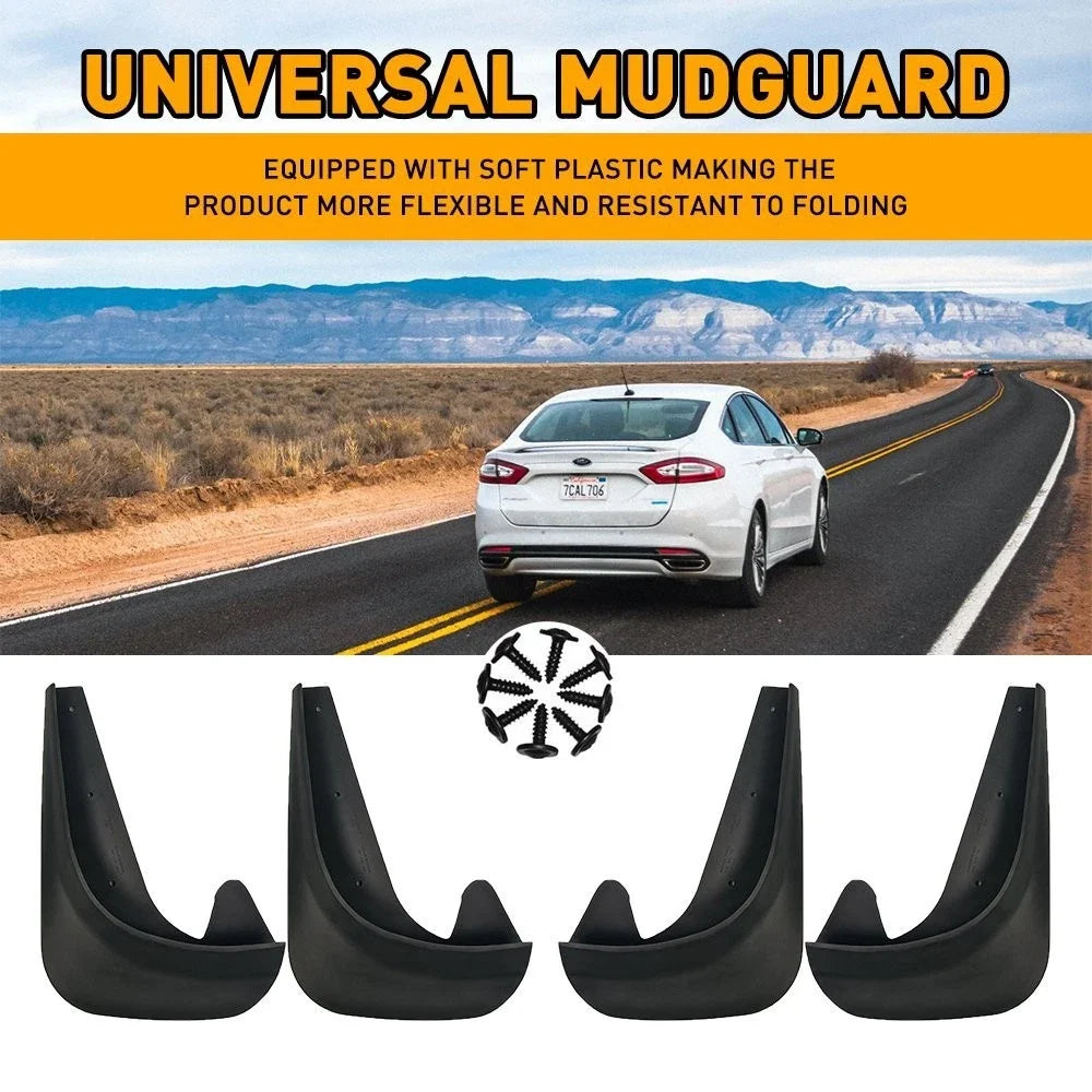 Mud Flaps Splash Guards for Universal Fit (Front & Rear)
