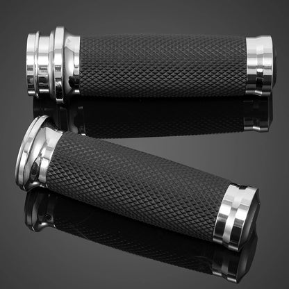 25mm 1'' Motorcycle Hand Grips for Honda Yamaha Kawasaki Harley - Set of 2