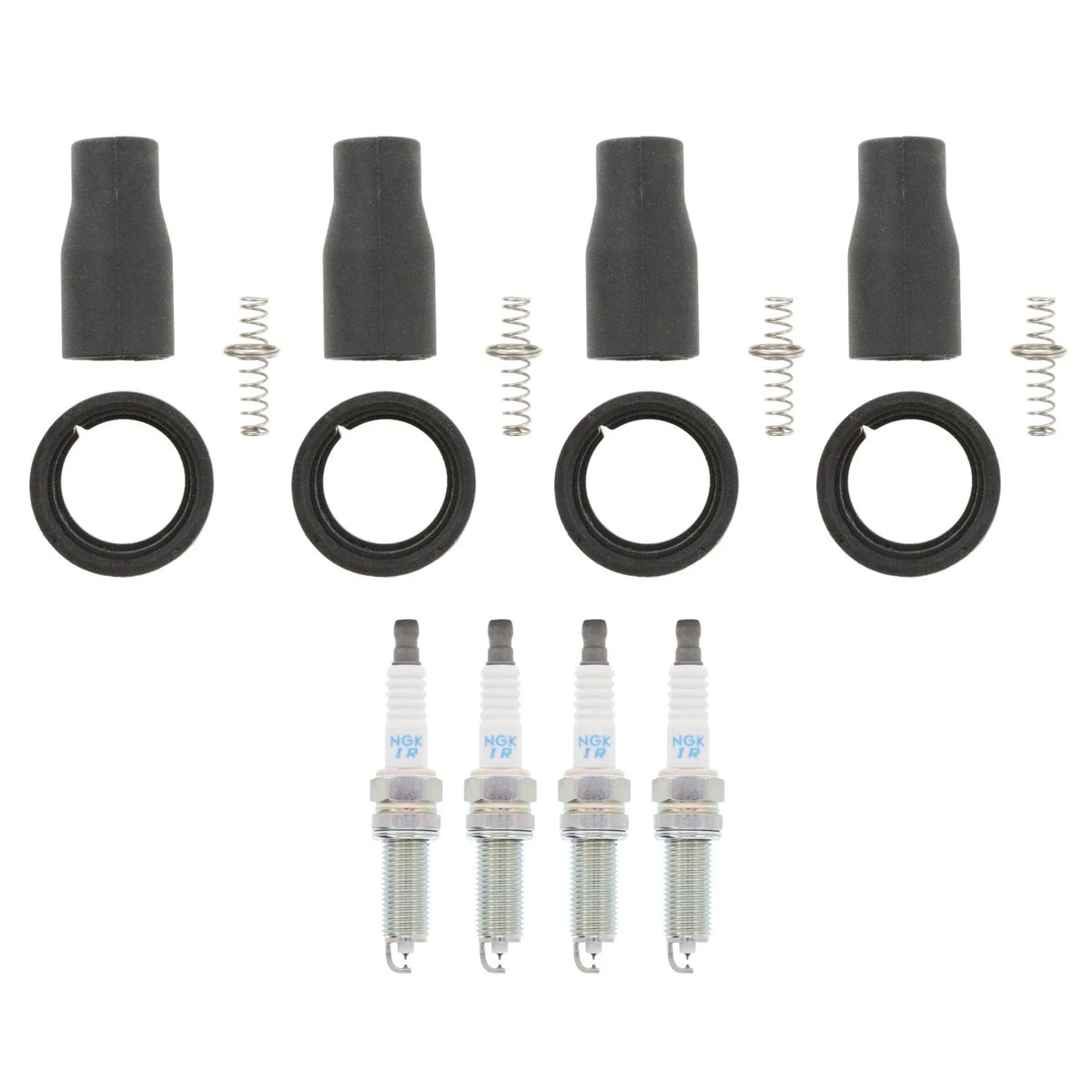 Set of 4 NGK Laser Iridium Spark Plugs & Coil Boots for Sorento Tucson (2011–2023)