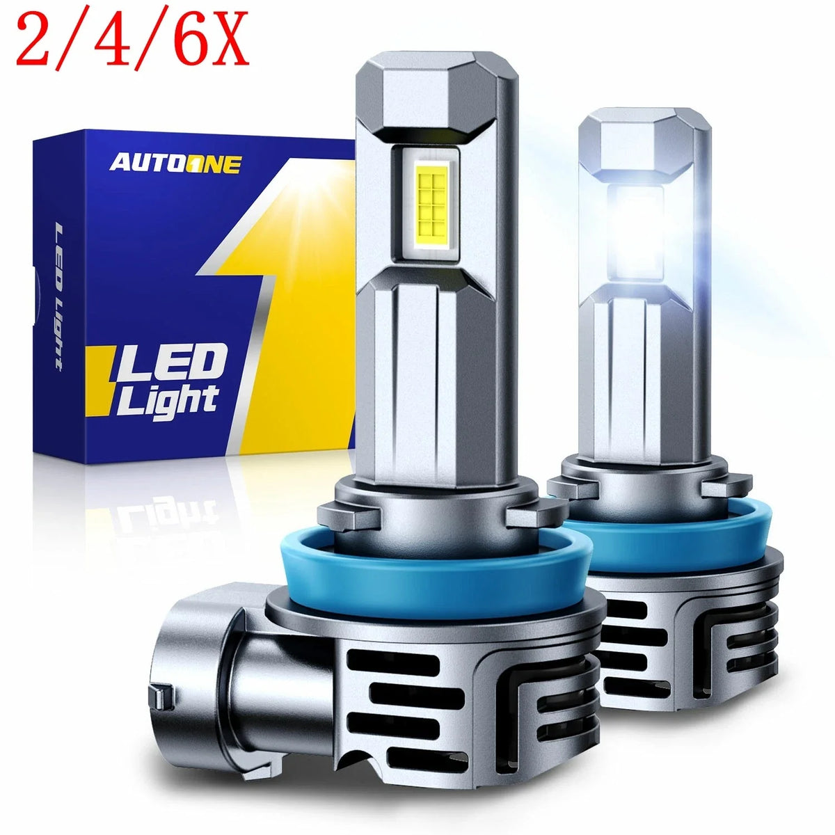 LED Headlight Kit 2X H11 H8 for Toyota Hilux N70 2005-2015