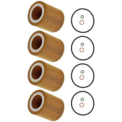 Set of 4 Oil Filters for 1998 BMW Z3 11427854049 CH10075