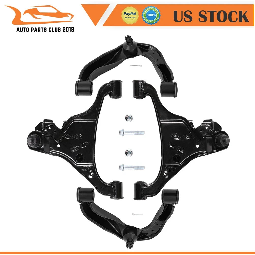 Set of 4 Front Lower Upper Control Arms with Ball Joints for Nissan Frontier (2005–2018)