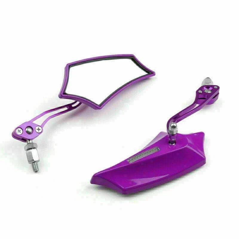 Rear View Mirrors 8mm 10mm for Motorcycle Chopper Cruiser Dirt Bike