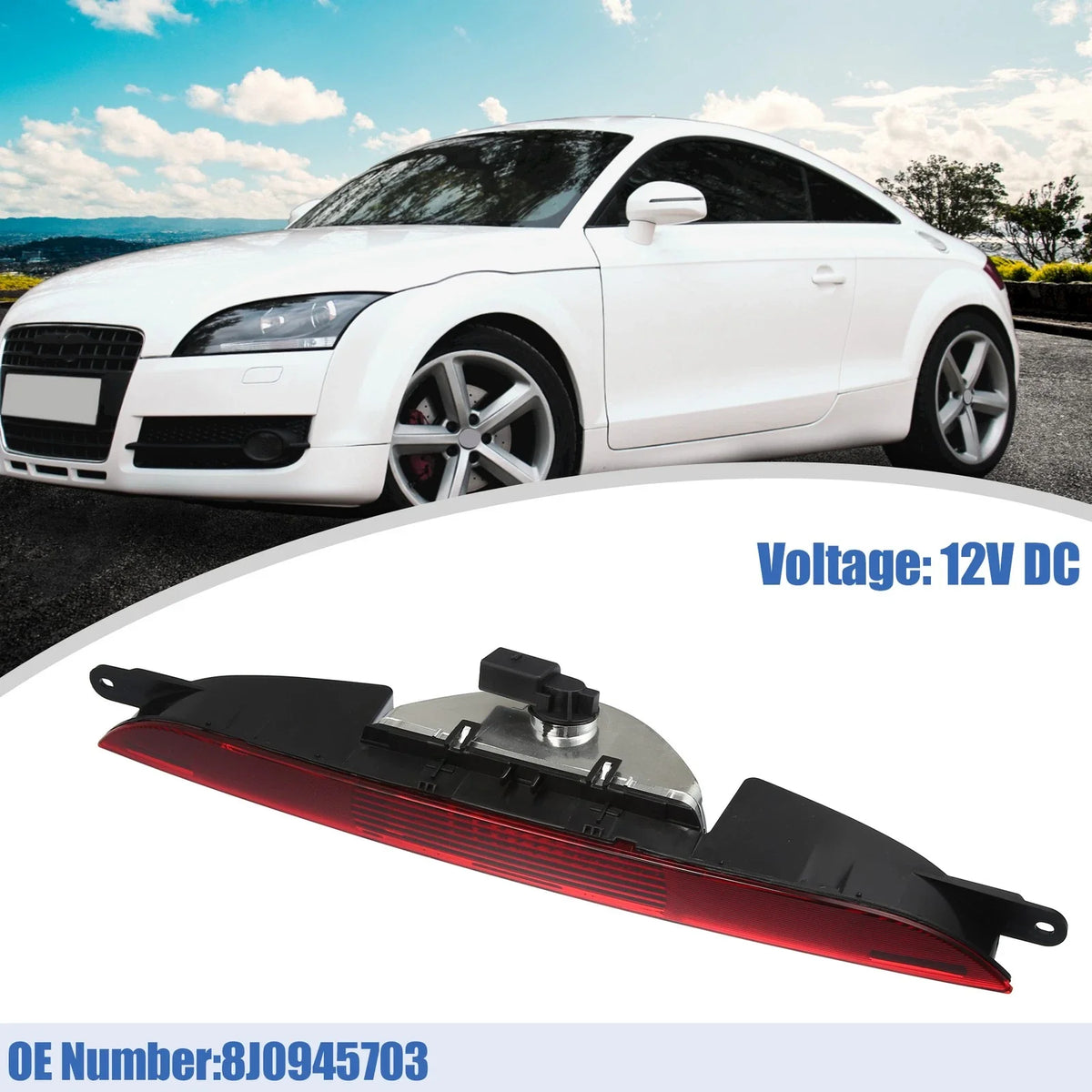 Third Rear Brake Stop Light 8J0945703 for Audi TT 8J (2006–2014)