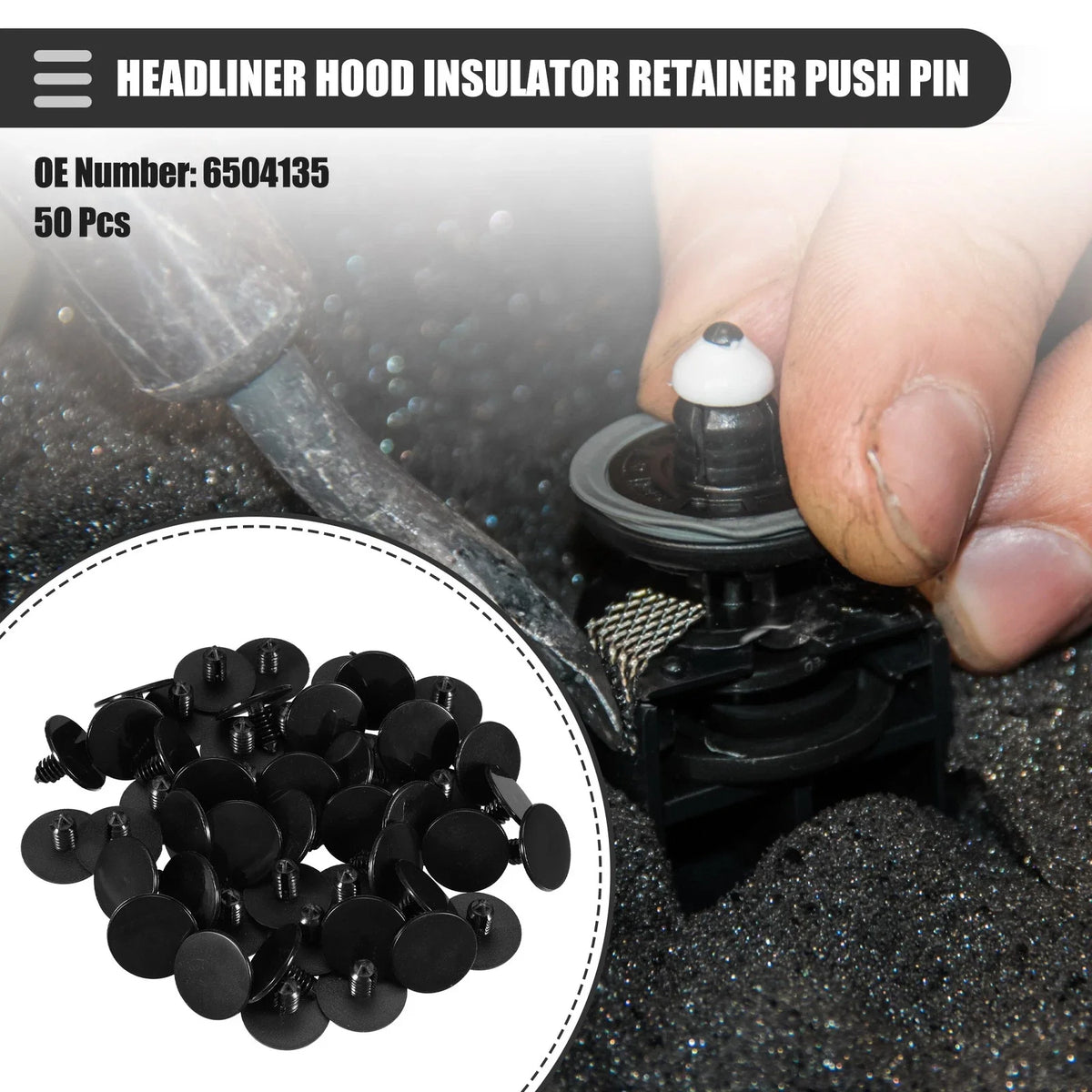 50 Pcs Headliner Hood Insulator Retainer Push Pin Clip for Dodge  No.6504135
