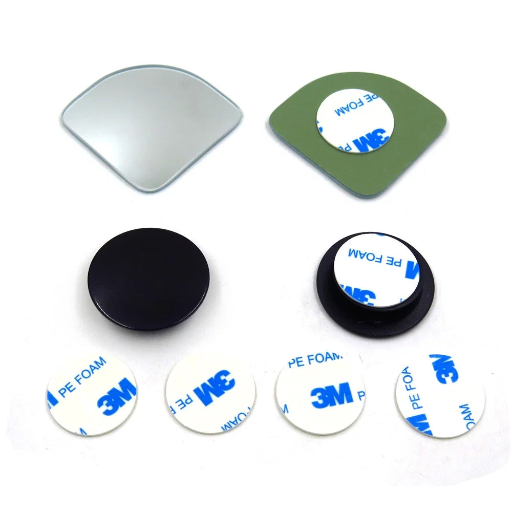 Universal 2 Pack Blind Spot Side Mirror Glass Stick On for 2010-2023 Vehicles
