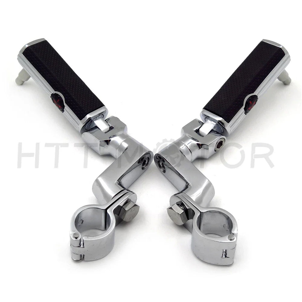 Skull Foot Pegs Chrome for Harley-Davidson Softail (1990–2023)