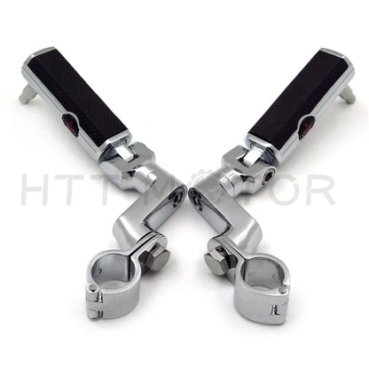 Skull Foot Pegs Chrome for Harley-Davidson Softail (1990–2023)