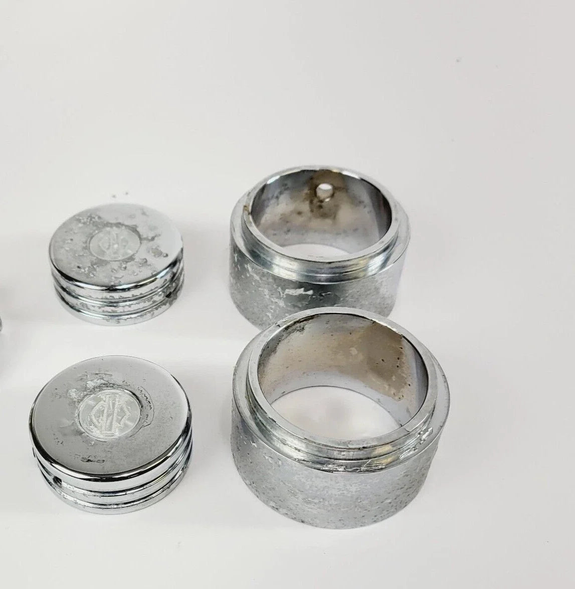 Chrome Fork Nut Cover Set for Softail Dyna XL Harley Davidson