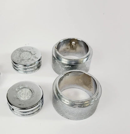 Chrome Fork Nut Cover Set for Softail Dyna XL Harley Davidson