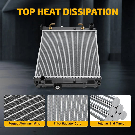Aluminum Replacement Radiator for Toyota Forklift (Fits 16410U220071, 16410U220171)