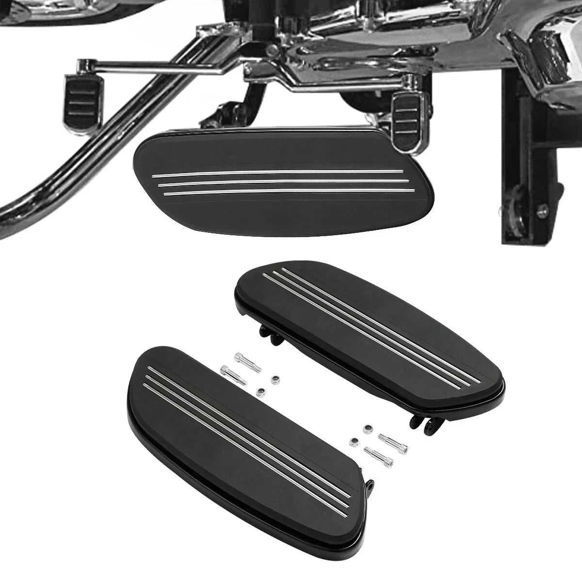 Footboard Floorboards in Black for Harley Electra Street Glide 1986–2024