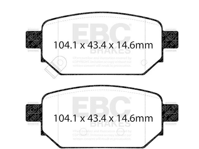 Brake Pad Set Rear for Mazda 3 2017-2018 TC429KF