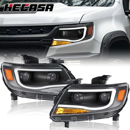 Dual Projector Headlights with LED DRL for 2015-2022 Chevy Colorado
