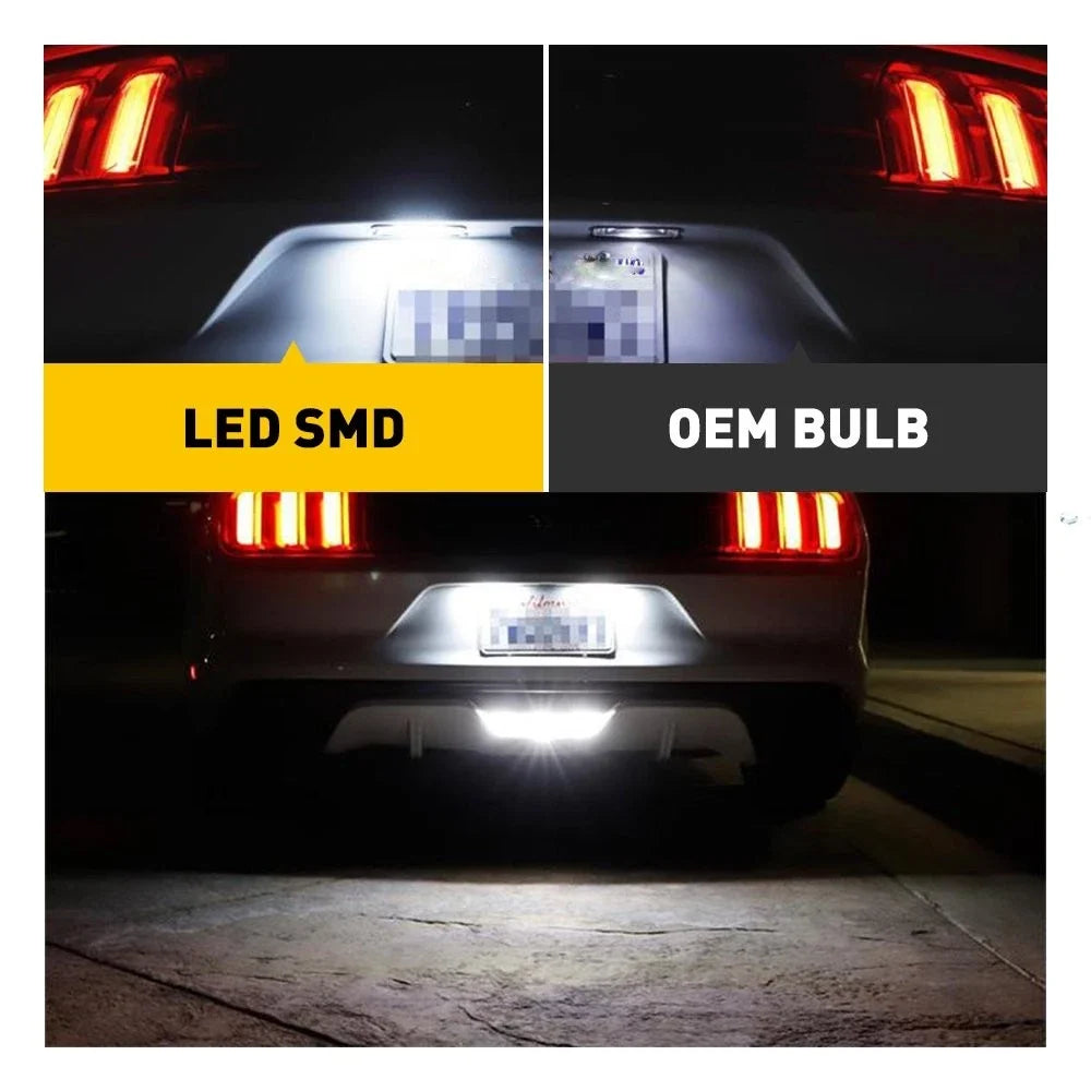 LED White License Plate Lights for Ford Mustang (2015–2021)