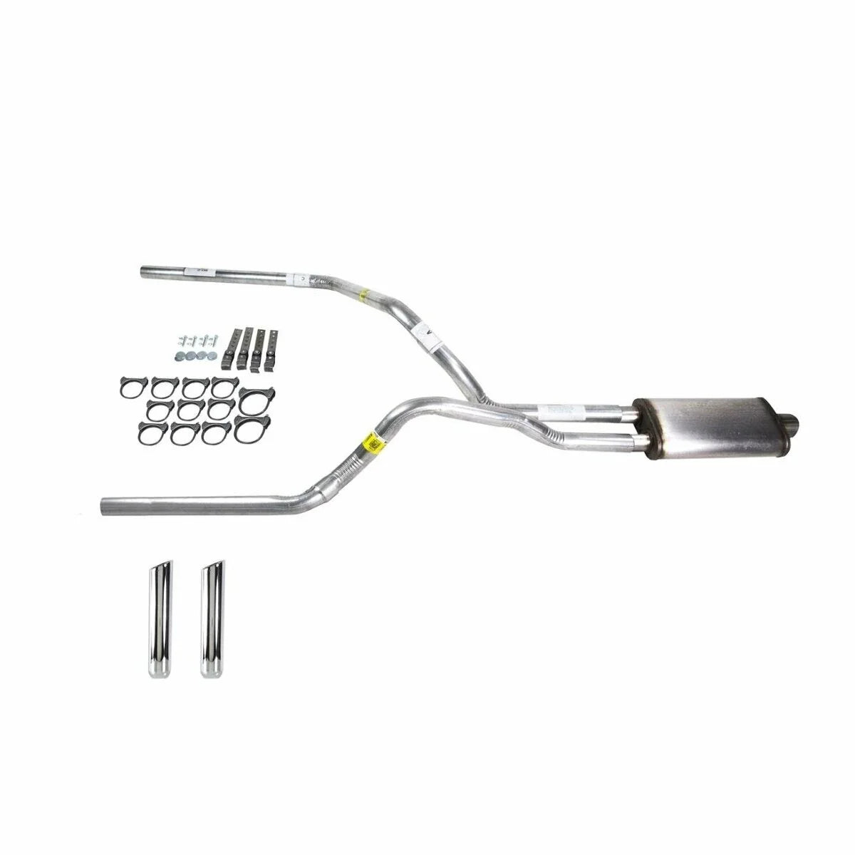 Dual Exhaust 2.5" Pipe Stainless Muffler RW Tip for Dakota (1997–2005)