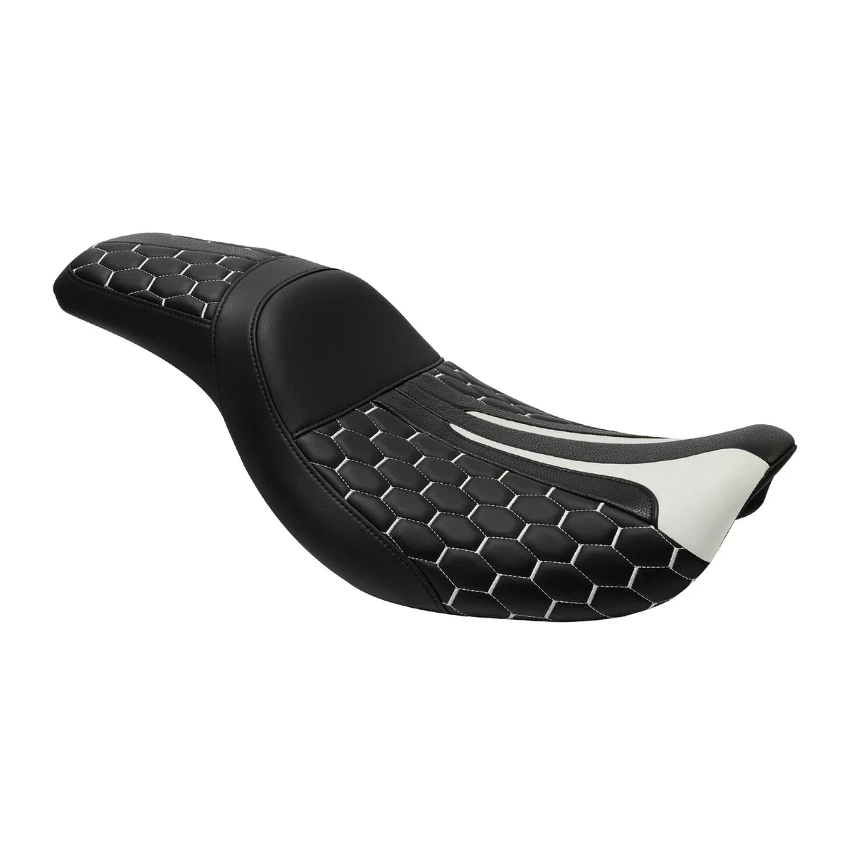 Black & White Seat Set for Street Bob Harley Dyna 2006-2017