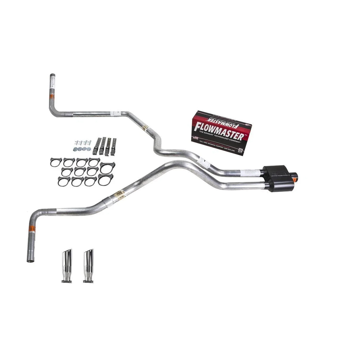 Dual Exhaust Pipe for Silverado 1500 2007–2013 (2.5" Flowmaster Super 10)