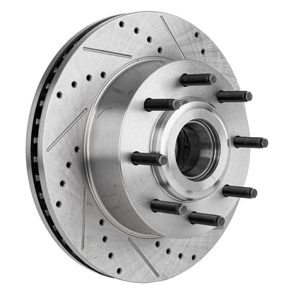 2010-2012 Ford F-250 Super Duty Disc Brake & Pad Kit, Cross-drilled