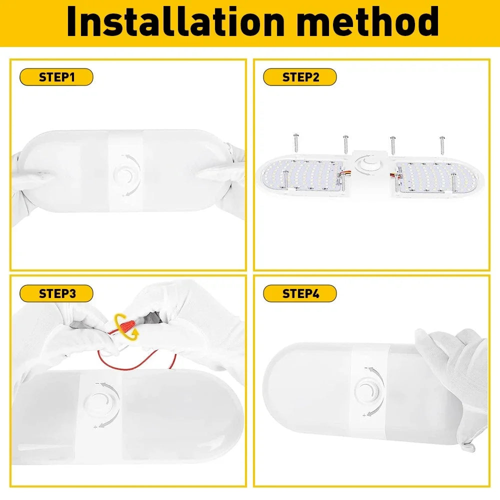 Dimmable 700LM 3 Color LED Ceiling Dome Lamp for RV Camper (12V 24V)