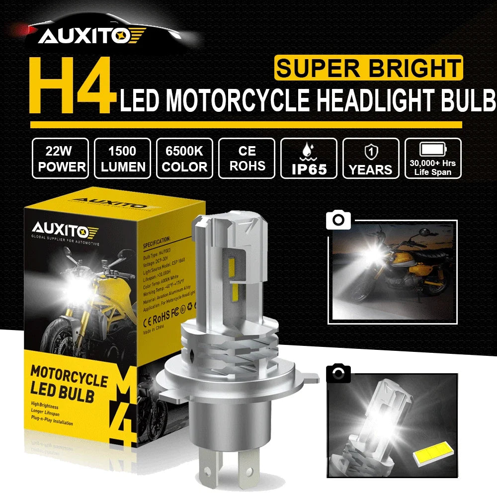 H4 9003 HB2 LED Headlight Conversion Kit for Motorcycle (6000K)