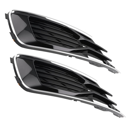 Pair Front Bumper Fog Light Grille Cover for Audi A6 C7 (2014–2018) 4G0807647