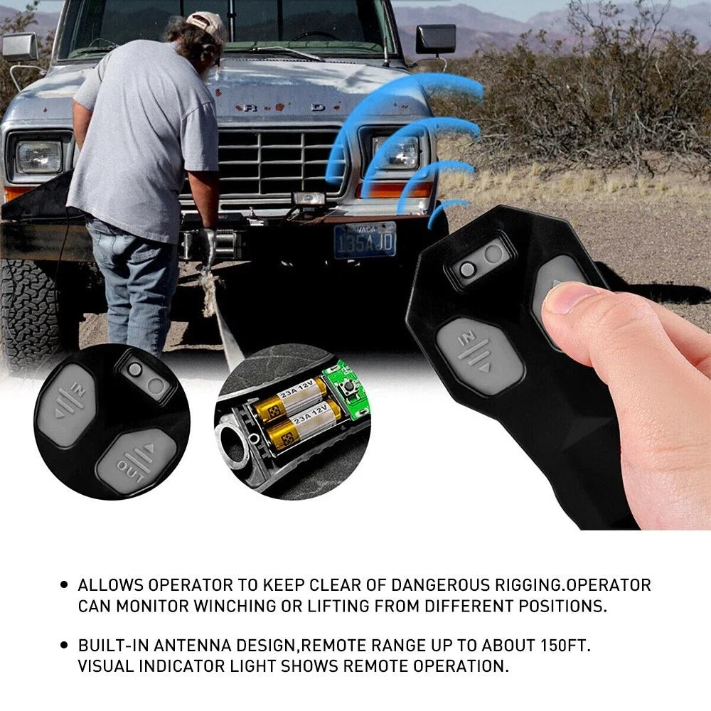 Wireless Winch Remote Control Kit for Jeep ATV (DC12V)