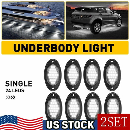 8-Pack LED Rock Lights for Jeep, UTV, ATV, Offroad, Truck